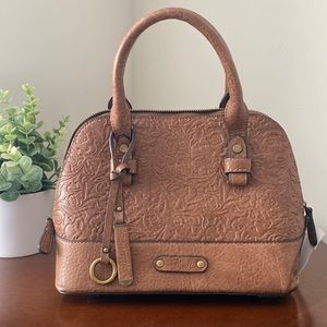 Condition as NEW Leather purse with crossbody strap